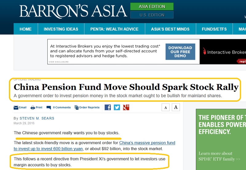 china pension fund stock market
