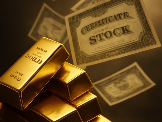 gold and stocks rising