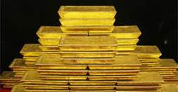 stack of gold bricks
