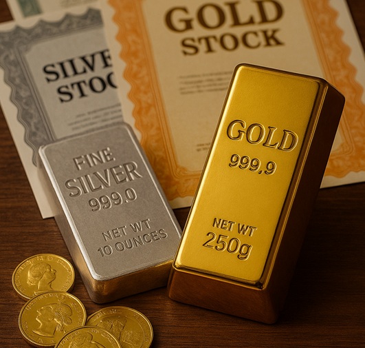 gold silver and gold stock